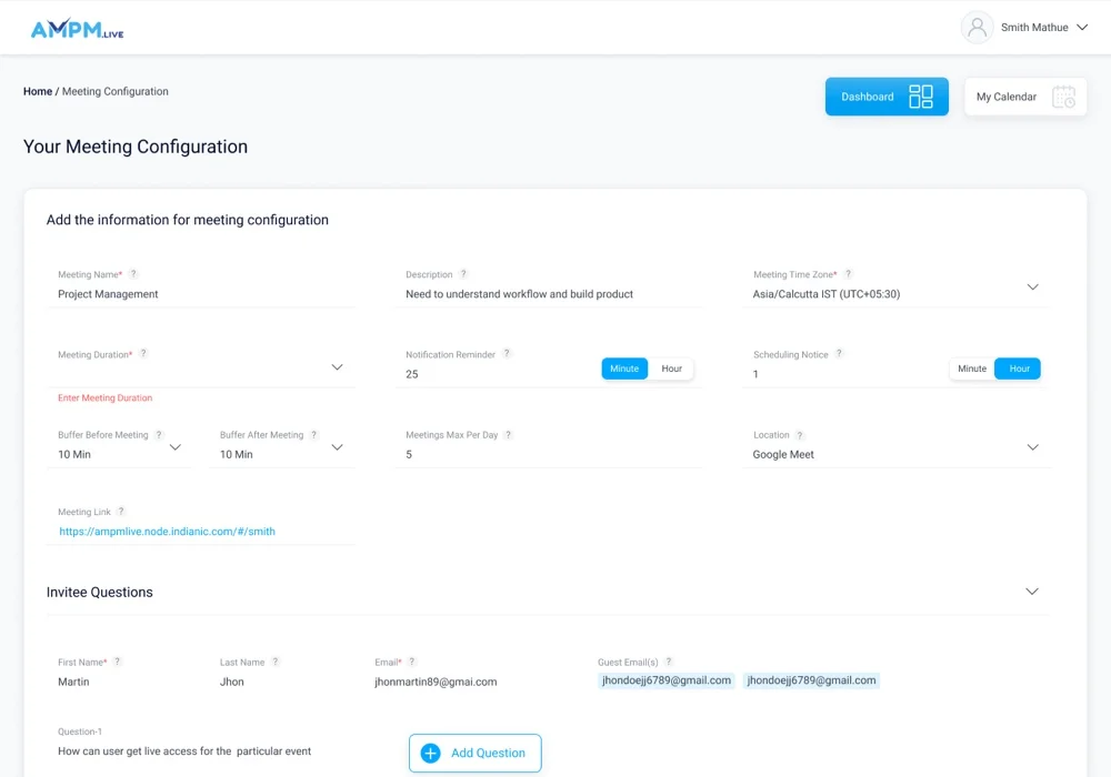 Meeting Configuration