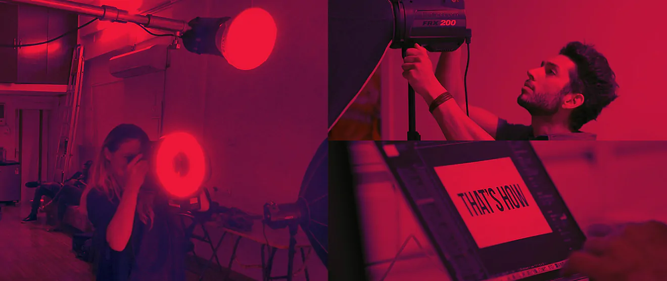 A team is shooting video ad for digital marketing