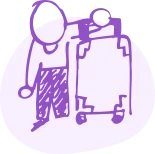 Traveller with luggage