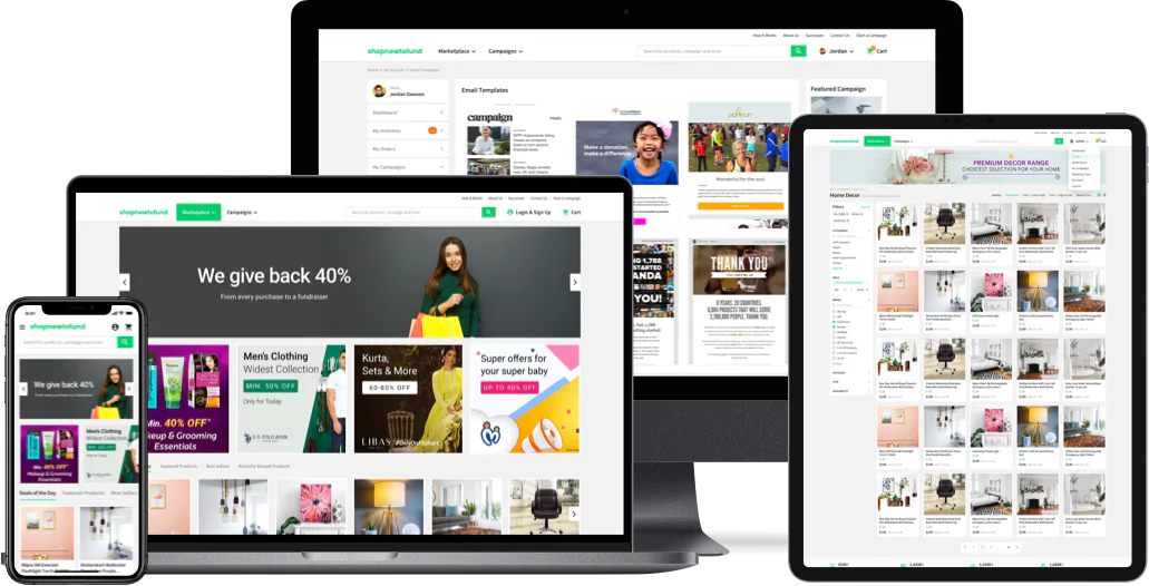 Image showing website developed using front end technologies