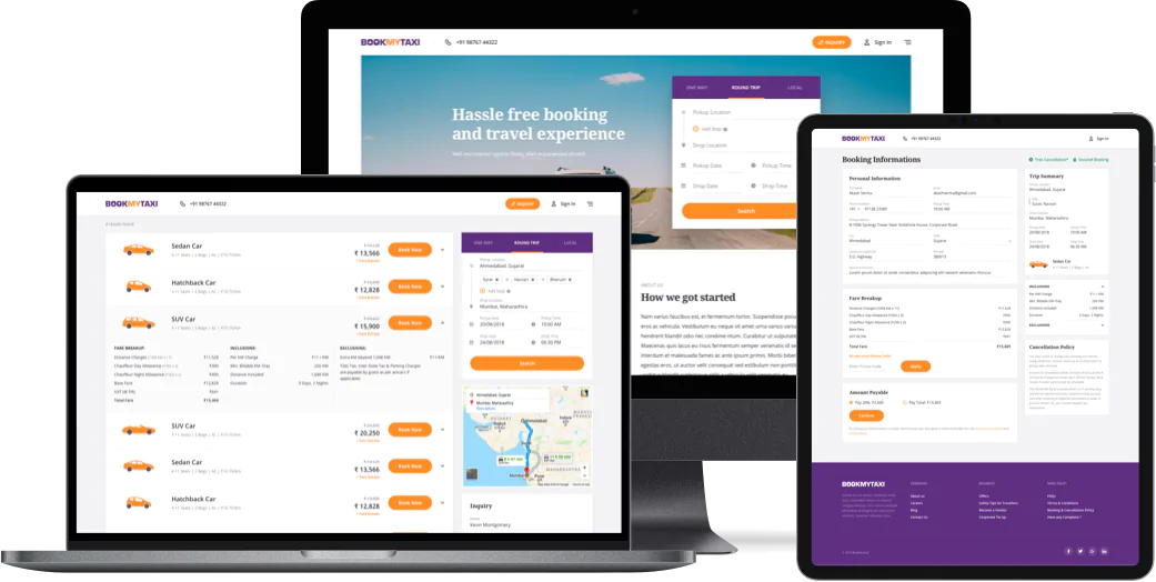 Image showing website developed using cms platforms in various devices
