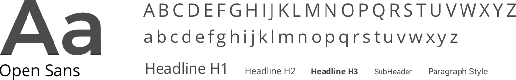 Typography of MyTrax App