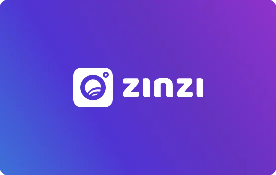 Inverse logo of Zinzi a Social Media App for Celebrities