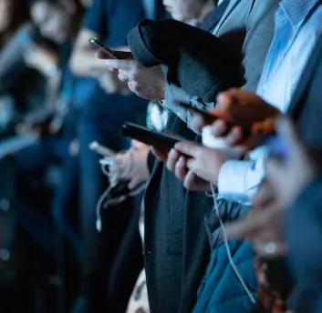 Peoples using mobile phone